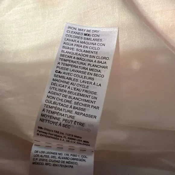 CHICO'S Daintree IKAT Print Soutache Linen Jacket Topper 3/4‎ Size 1(8/10) EUC - Picture 14 of 14